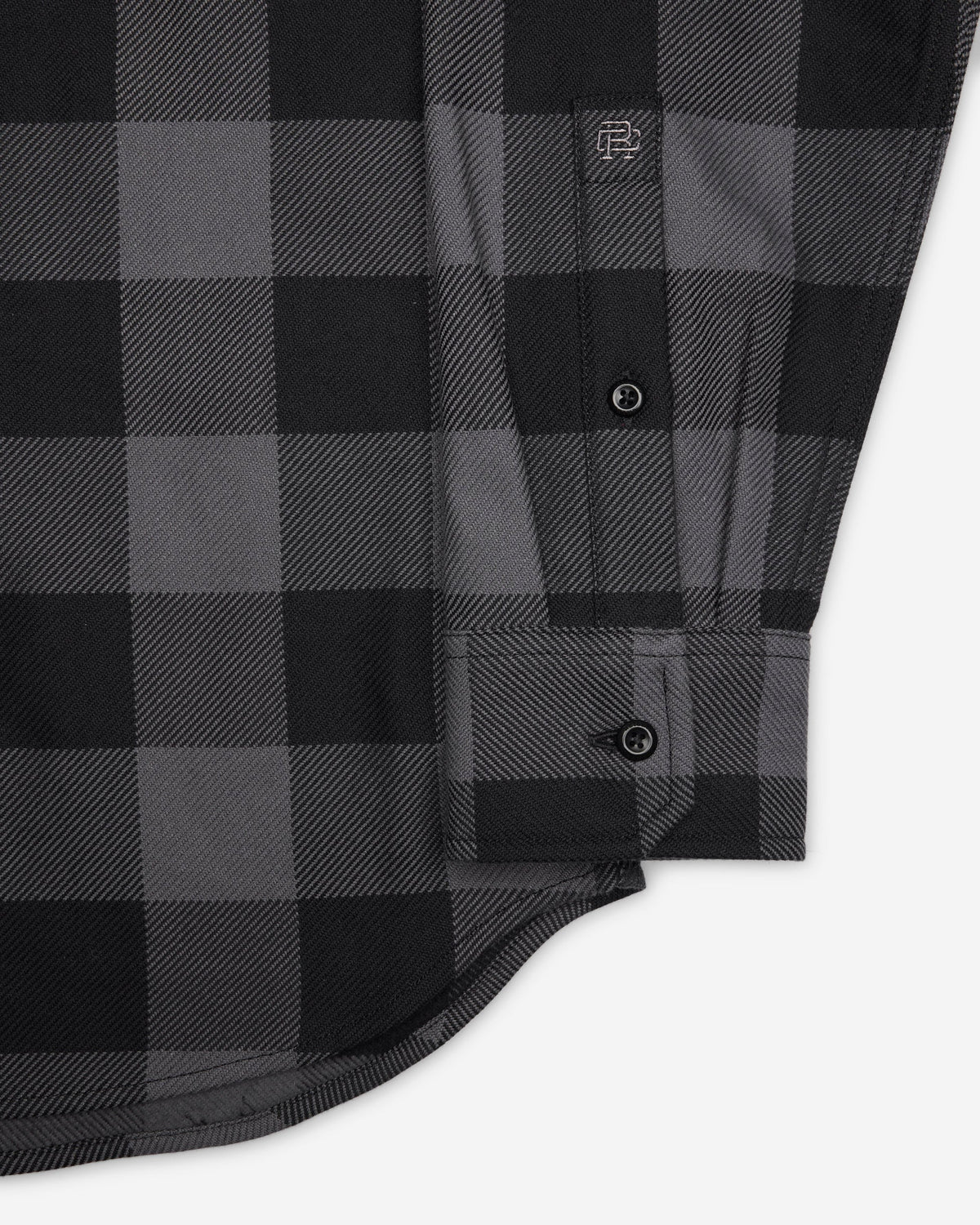 Reigning Champ Buffalo Check Union Shirt Black/Midnight