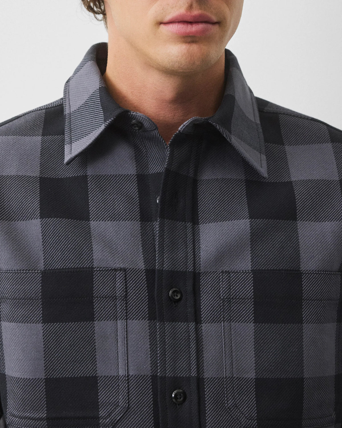 Reigning Champ Buffalo Check Union Shirt Black/Midnight
