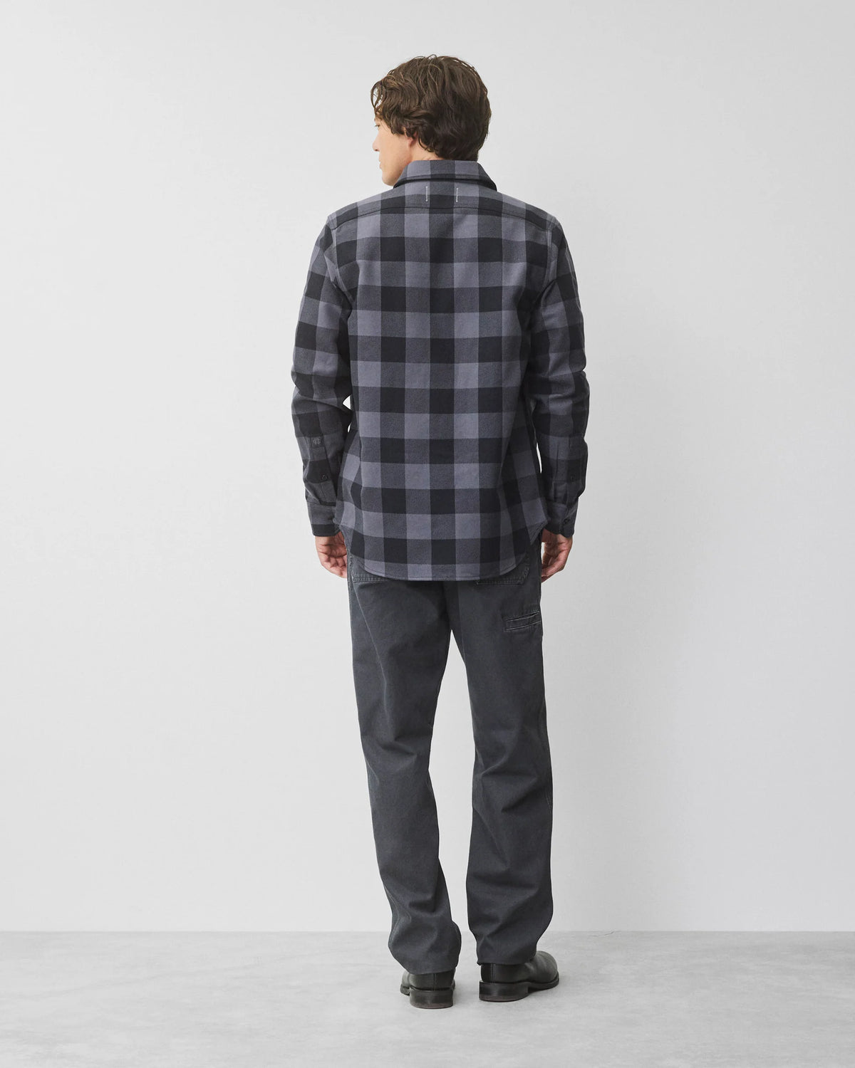 Reigning Champ Buffalo Check Union Shirt Black/Midnight