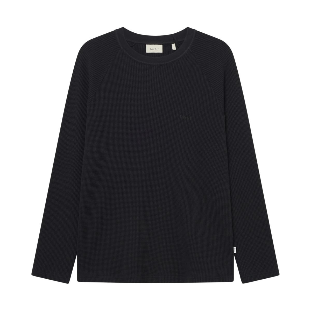 Forét Sky Waffle Long Sleeve Black