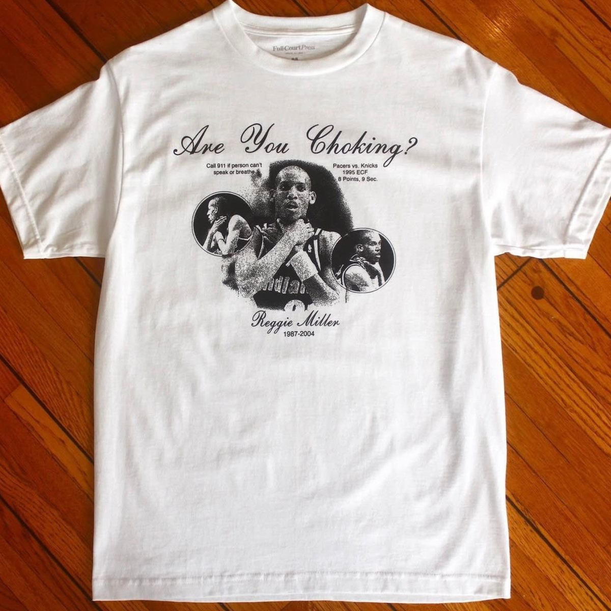 Full Court Press Reggie Miller S/S Tee White