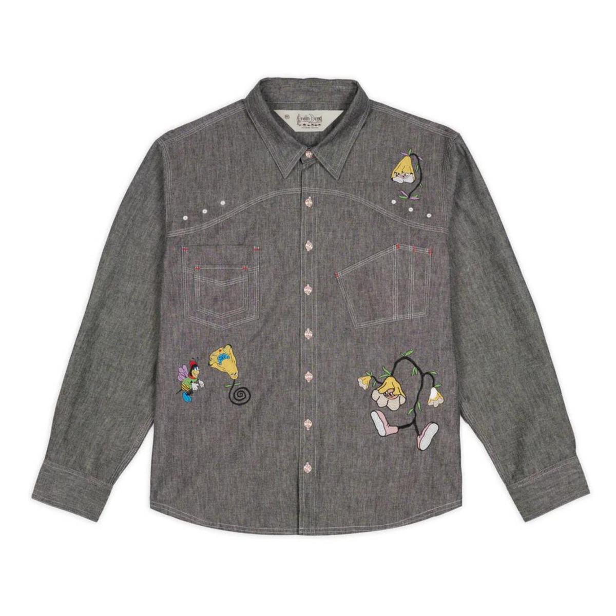 GARDEN PARTY CHAMBRAY BUTTON UP SHIRT