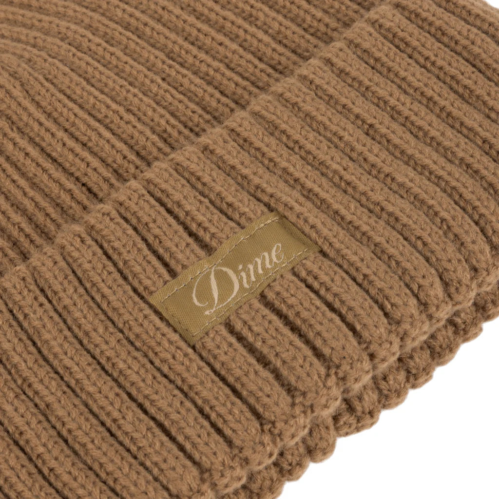 DIME Cursive Rib Beanie Coffee