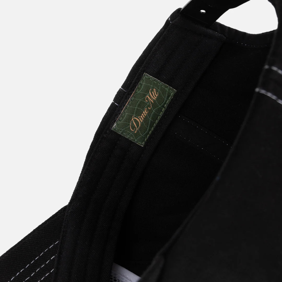Dime Cursive Denim Worker Cap Black Washed