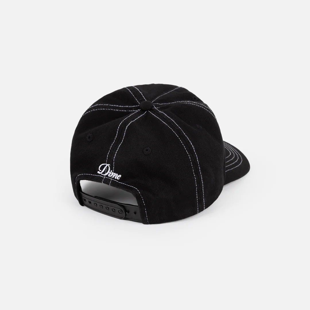 Dime Cursive Denim Worker Cap Black Washed