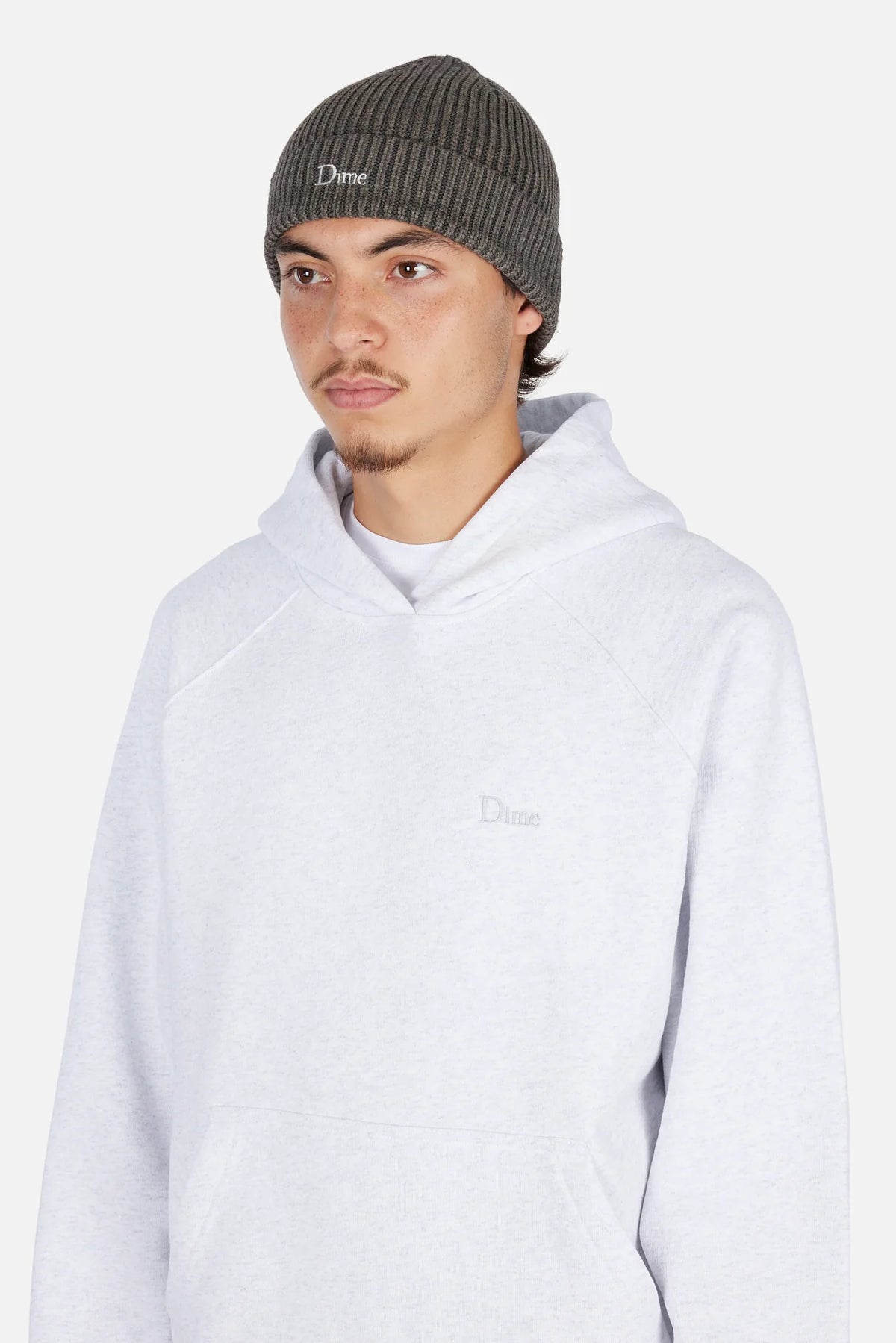 Dime Rib Fold Beanie Dark Gray