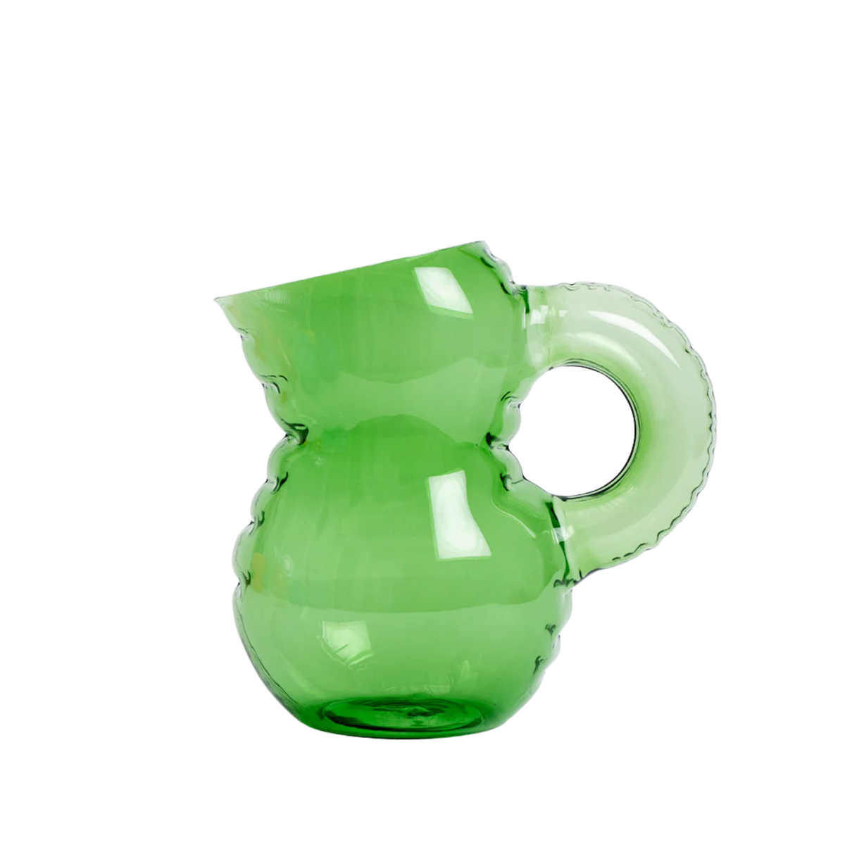 Home Studyo Jug 'Emily' Emerald Glass