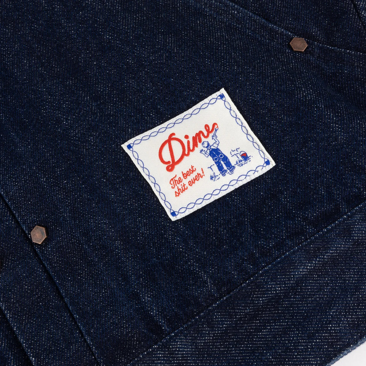Dime Pleated Denim Jacket Indigo