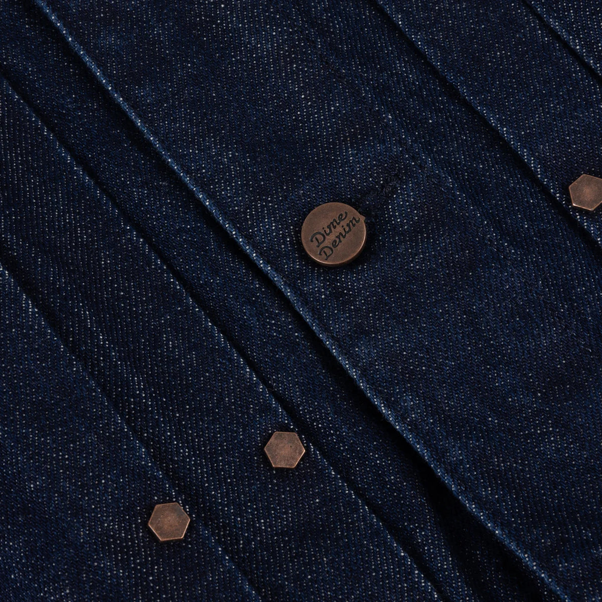 Dime Pleated Denim Jacket Indigo