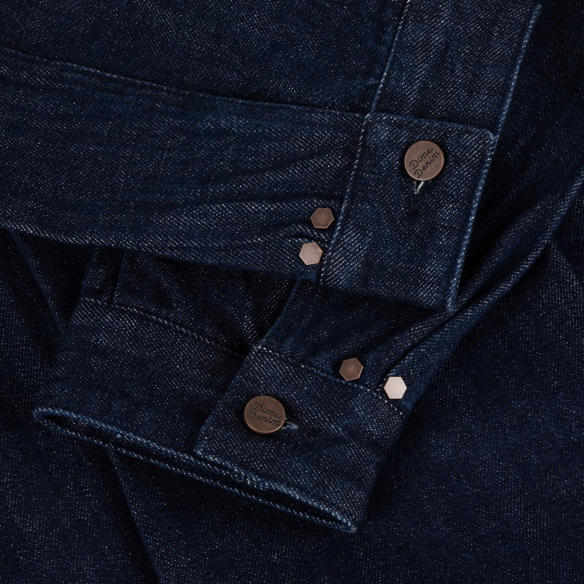 Dime Pleated Denim Jacket Indigo