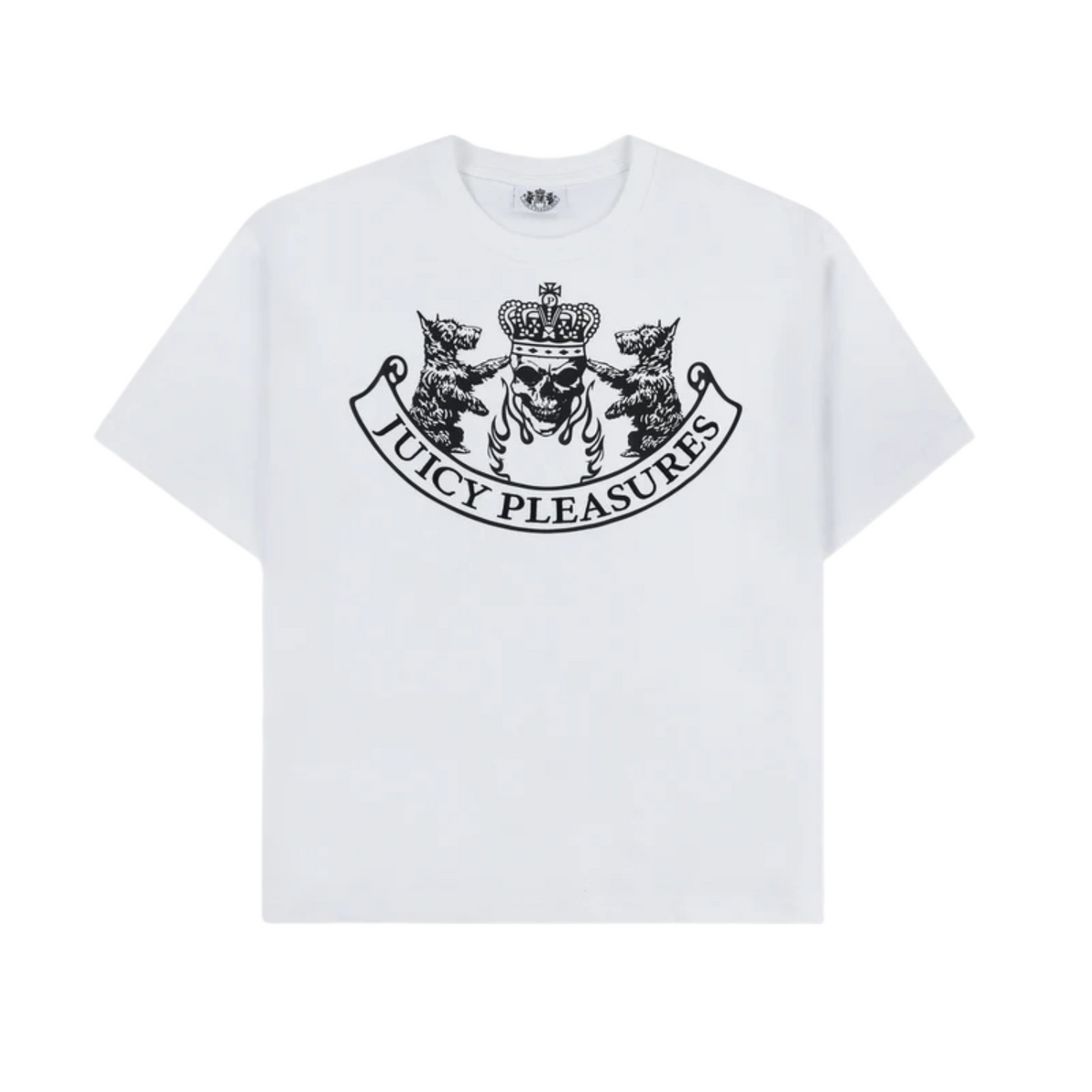 Juice Pleasures Skull Crest Heavyweight Shirt White