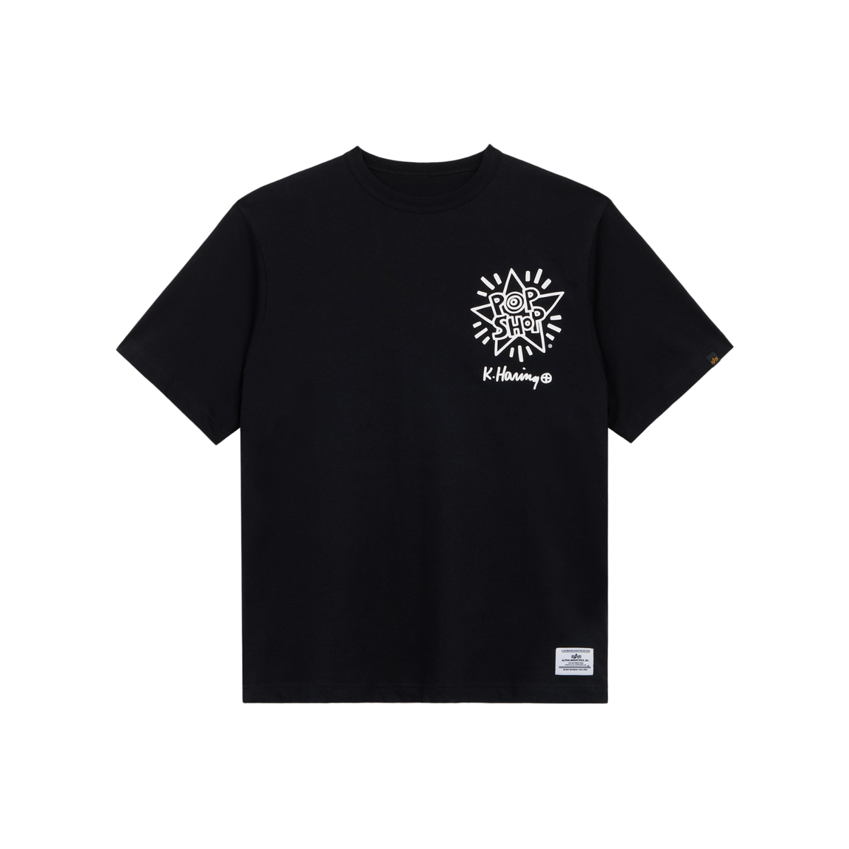 Keith Haring X Alpha Graphic Tee Pop Shop Black