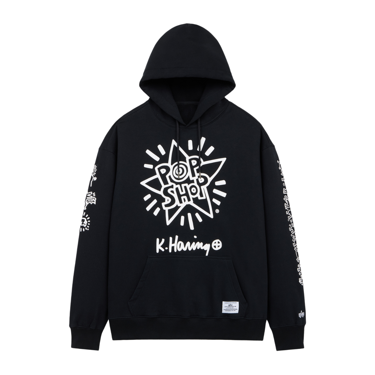 Keith Haring X Alpha New York Graphic Hoodie Black