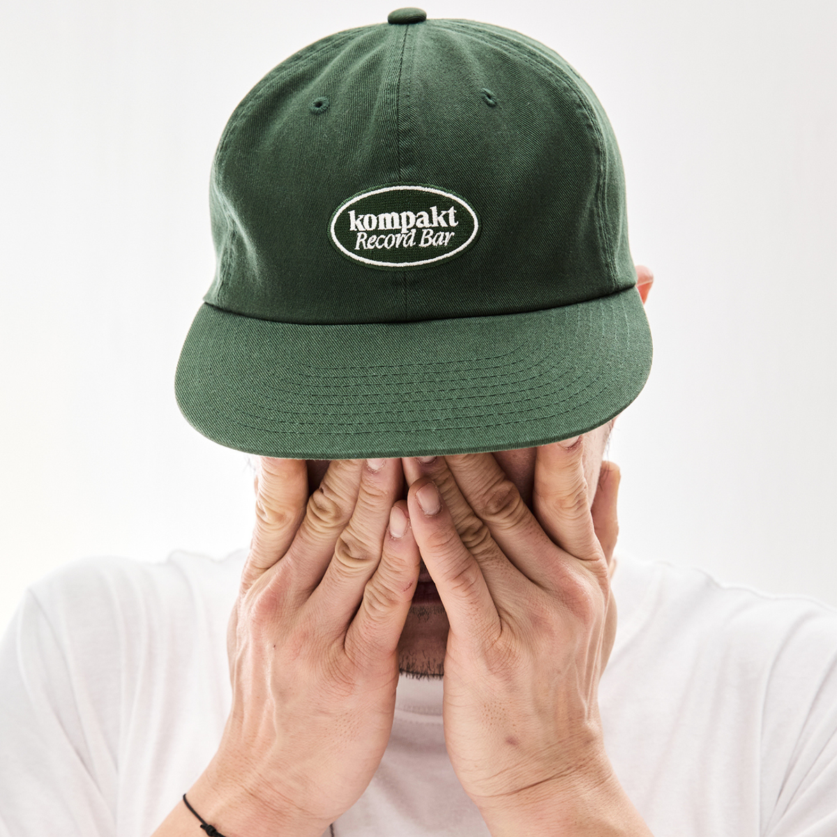 Kompakt Record Bar Oval Logo Embroidery Hat Green