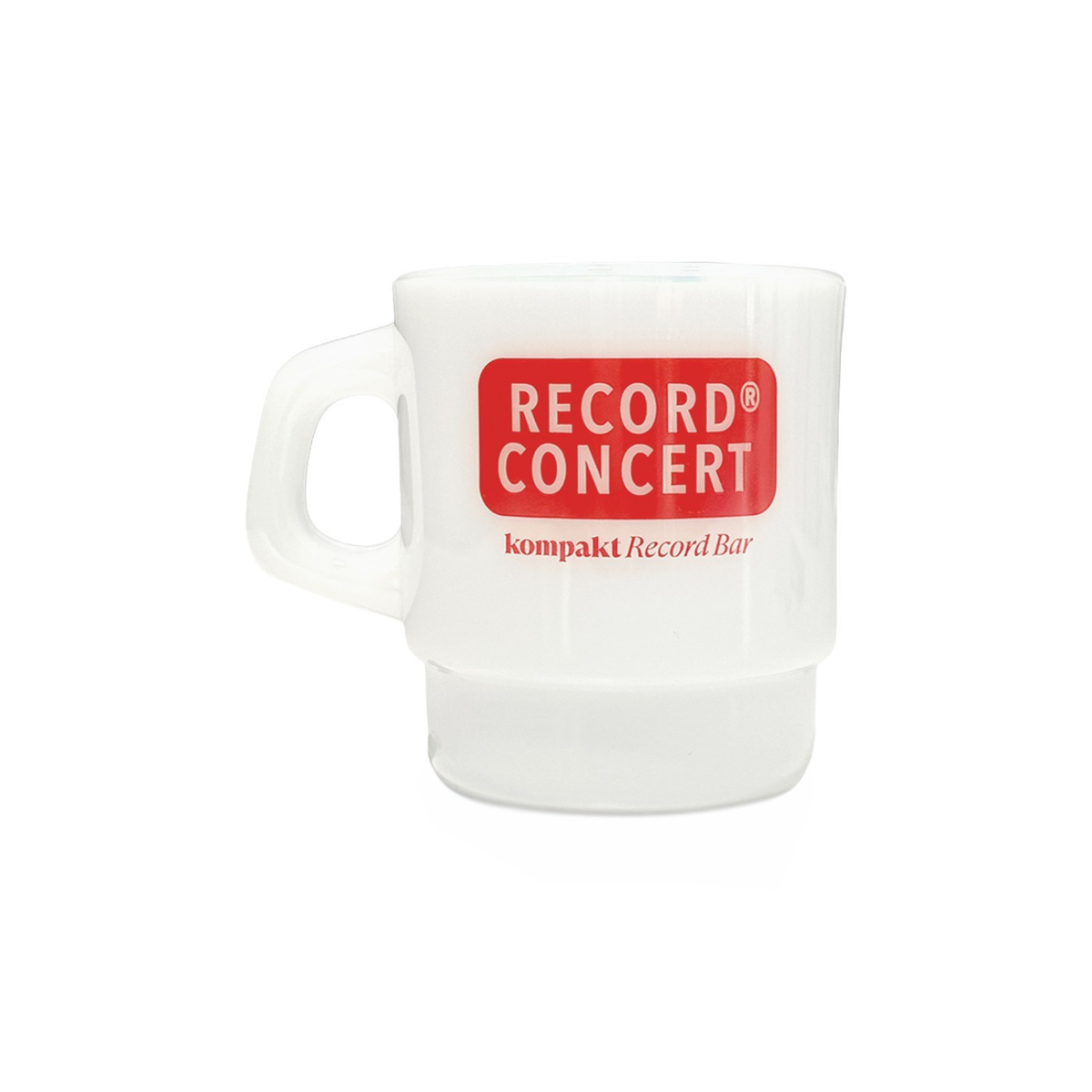 Kompakt Record Bar Record Concert Milk Glass Red