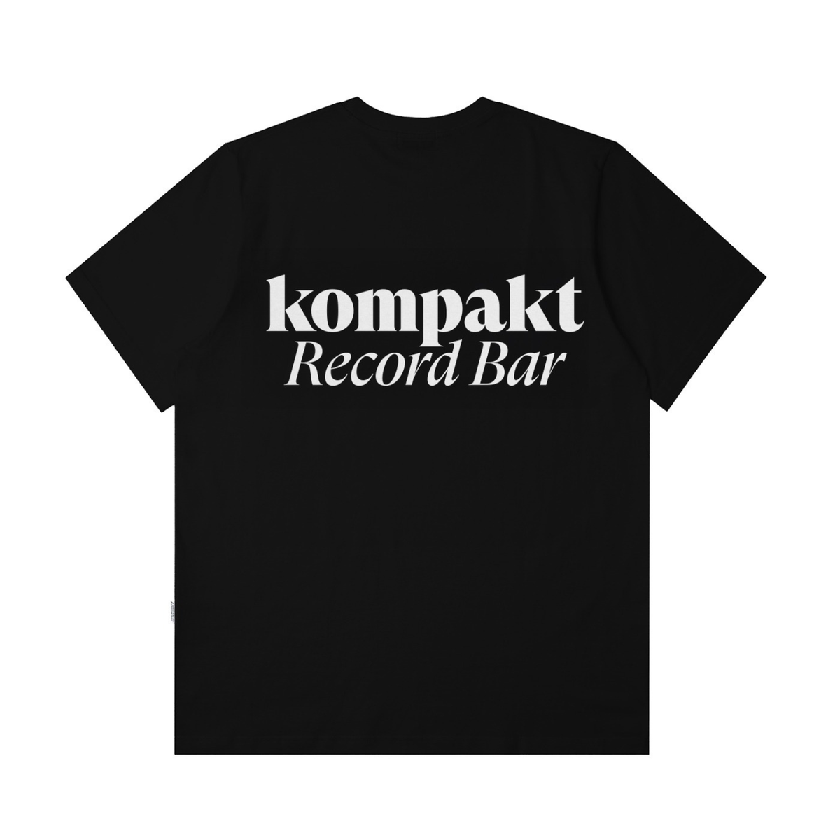 Kompakt Record Bar Small Basic Logo T-Shirt Black