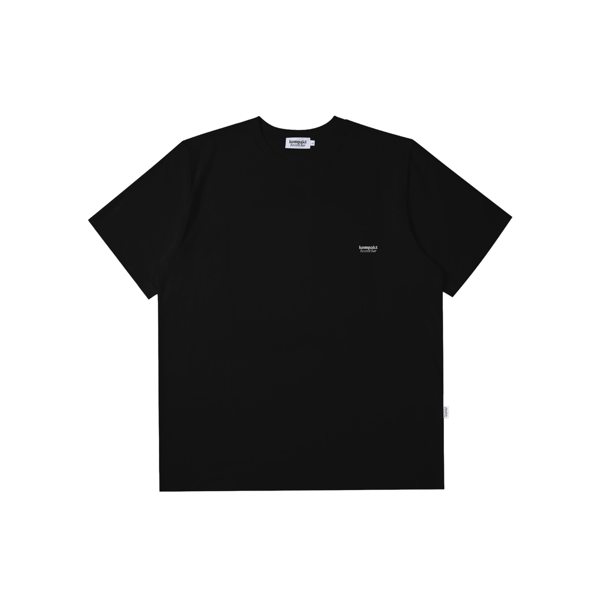 Kompakt Record Bar Small Basic Logo T-Shirt Black