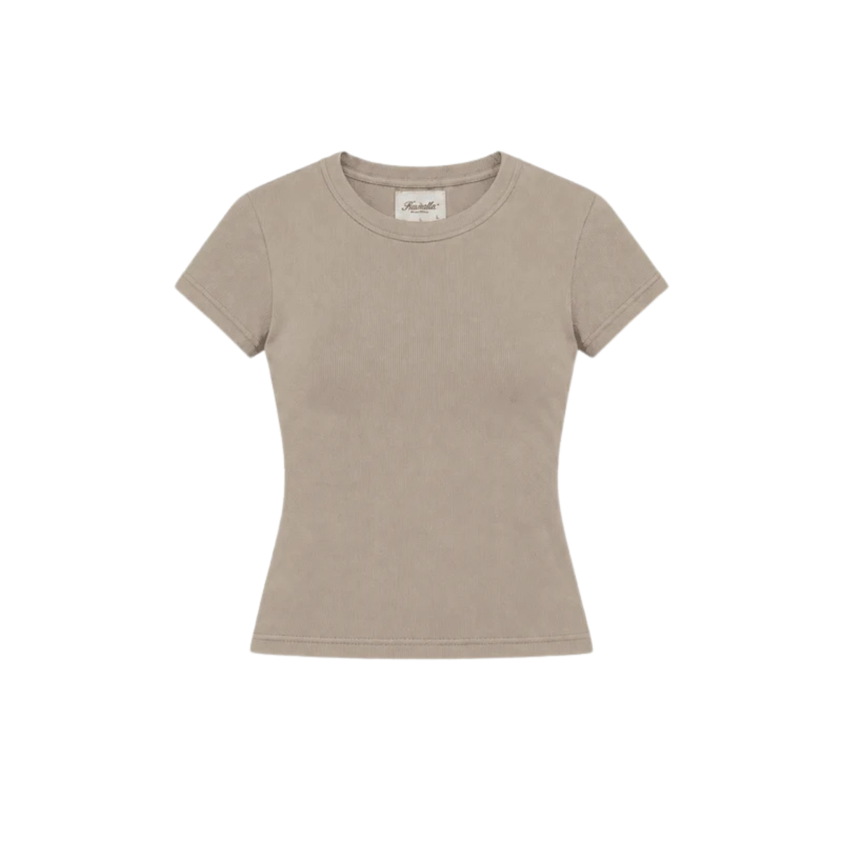 Kuwalla Tee W Plush Rib Tee Milk Tea Beige