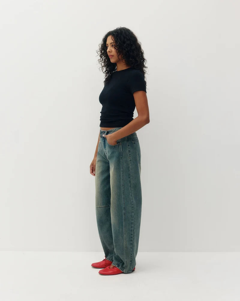 Kuwalla Tee W Plush Rib Tee True Black