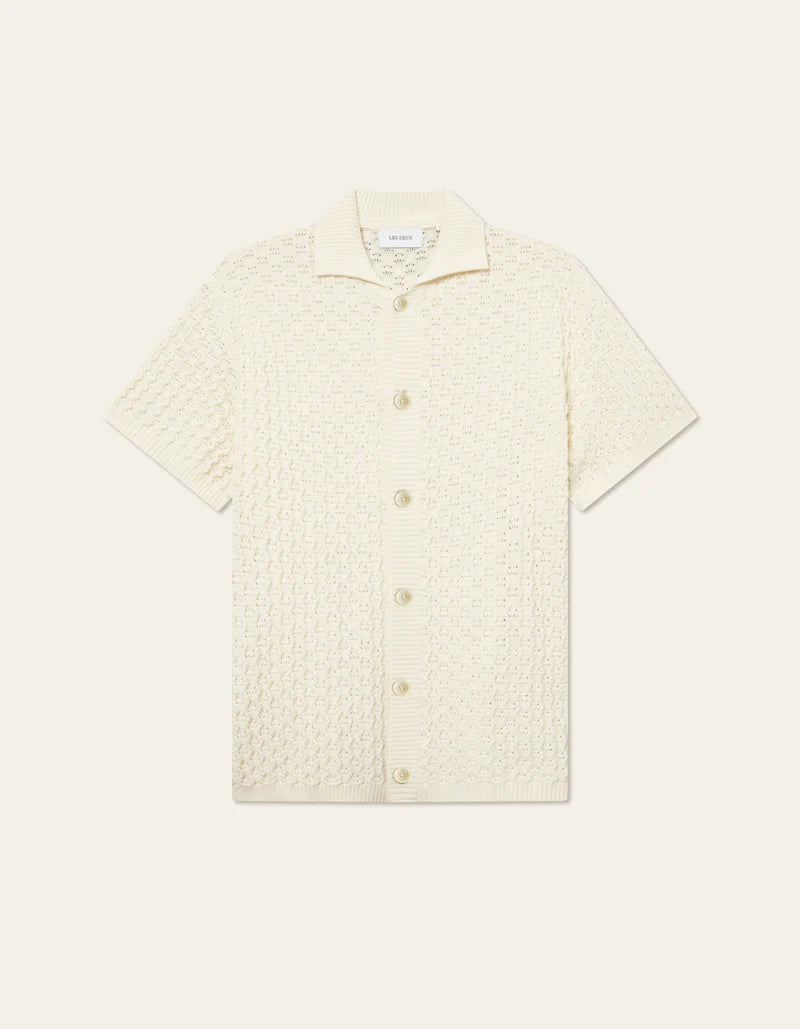 Les Deux Gespertus SS Knit Shirt Ivory
