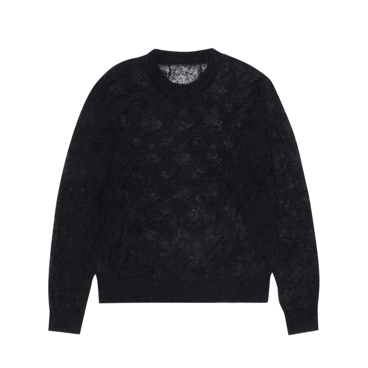 LOOSE KNIT CROSS CABLE - BLACK
