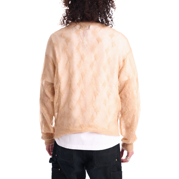 LOOSE KNIT CROSS CABLE - SAND I STUSSY - Momentum Clothing