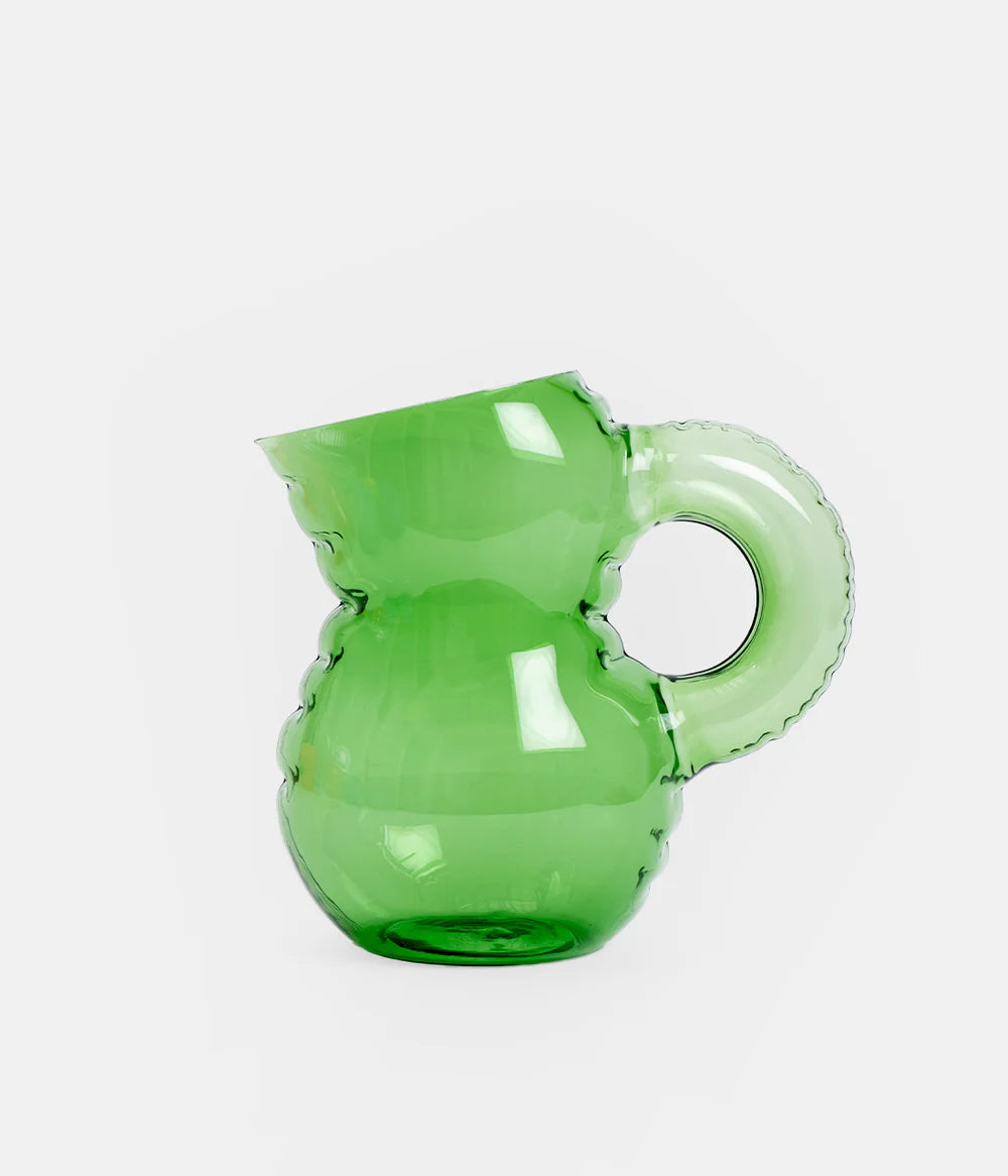 Home Studyo Jug 'Emily' Emerald Glass