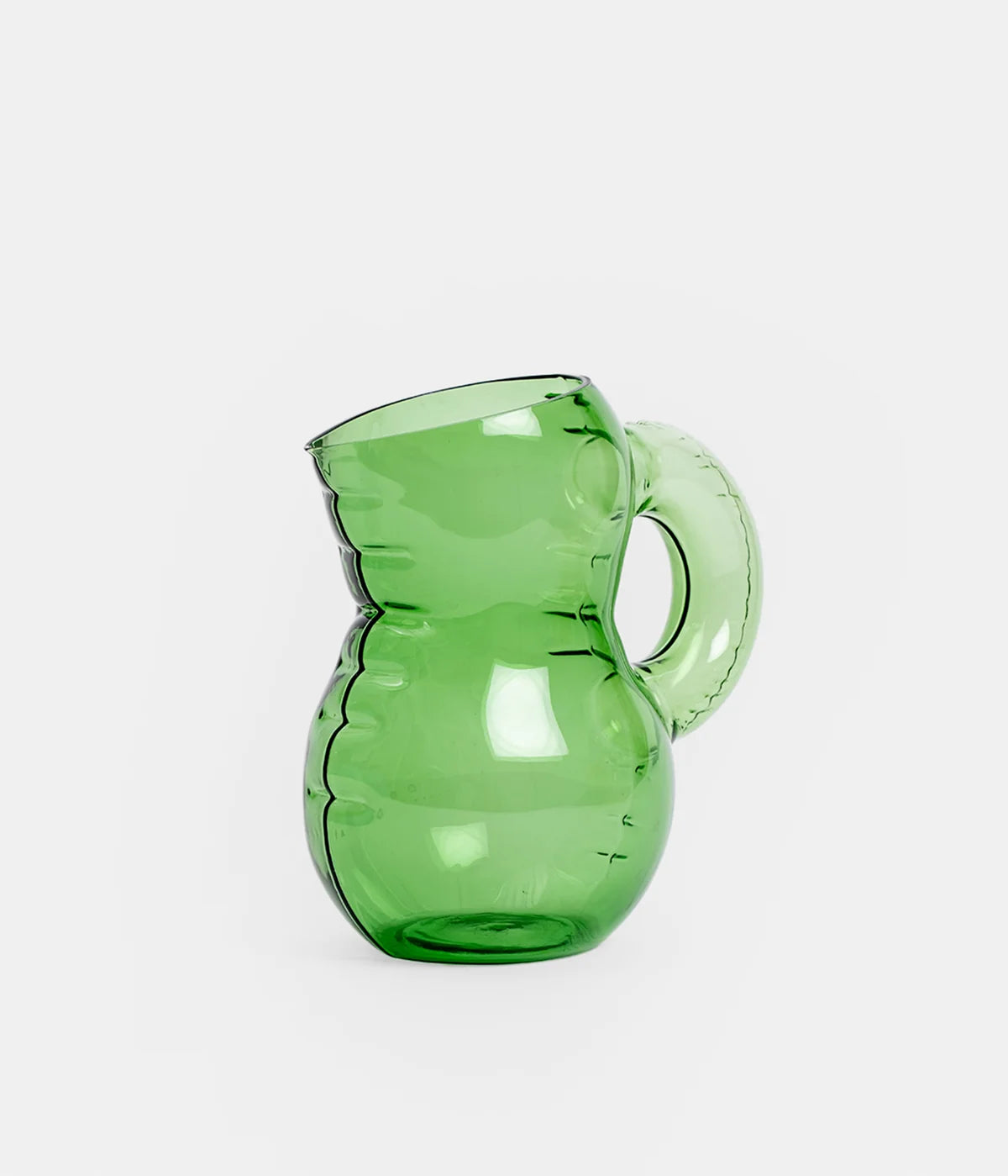 Home Studyo Jug 'Emily' Emerald Glass