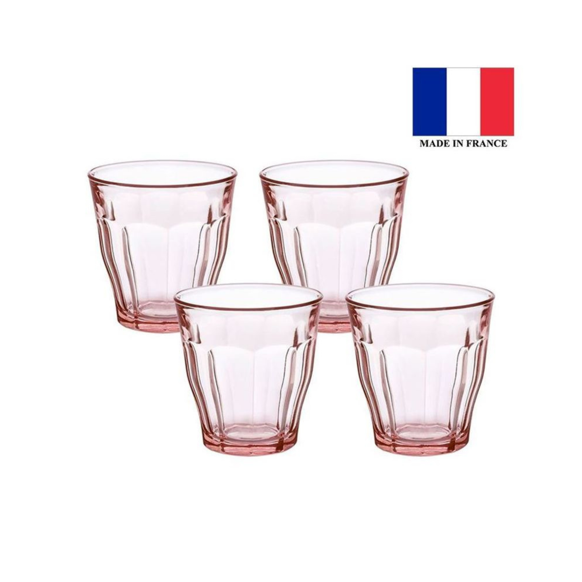 Le Picardie Glass Tumbler - Rose (Set of 4)