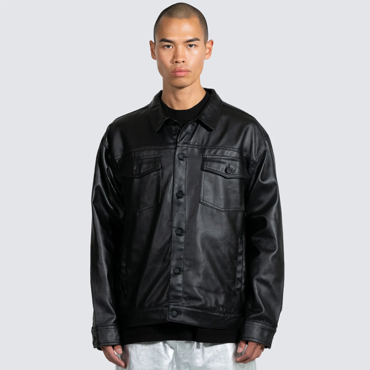 Pleasures Latex Trucker Jacket Black