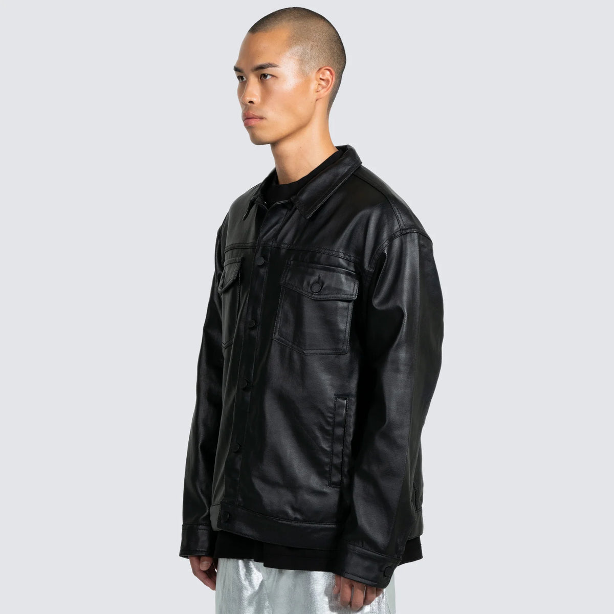Pleasures Latex Trucker Jacket Black