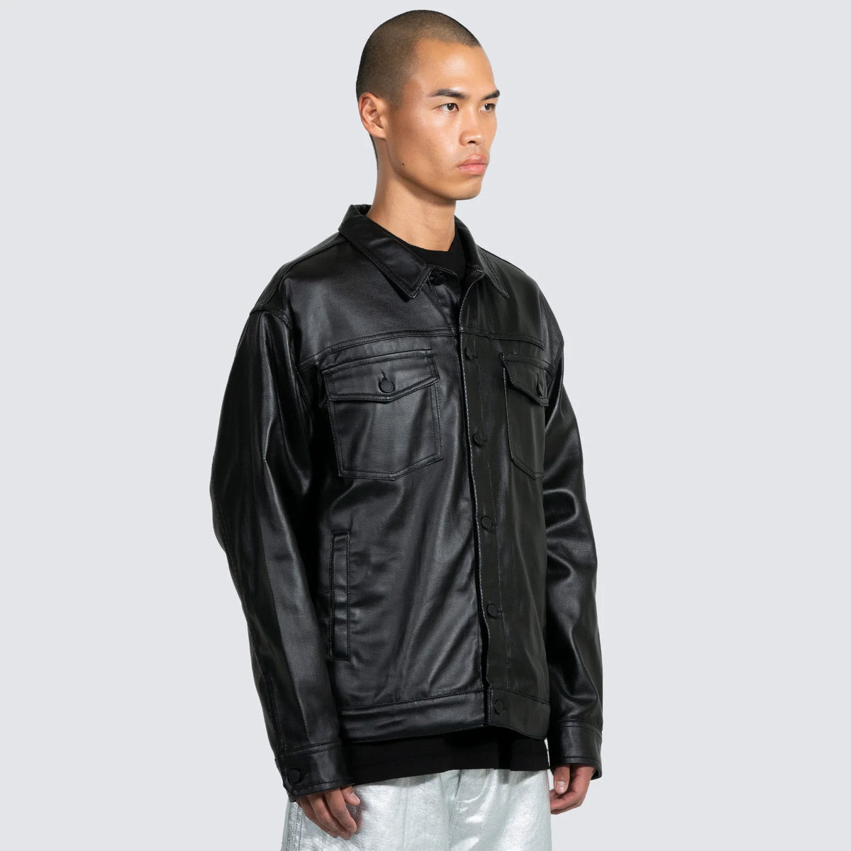 Pleasures Latex Trucker Jacket Black