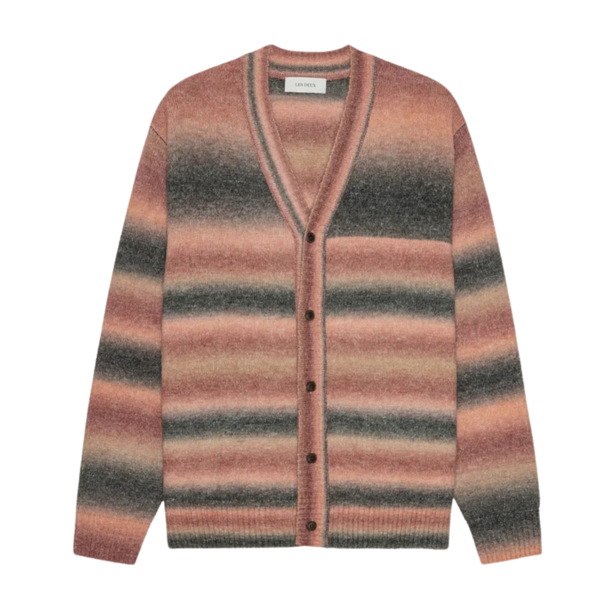 Les Deux Boston Gradient Knitted Cardigan Sea Moss Green
