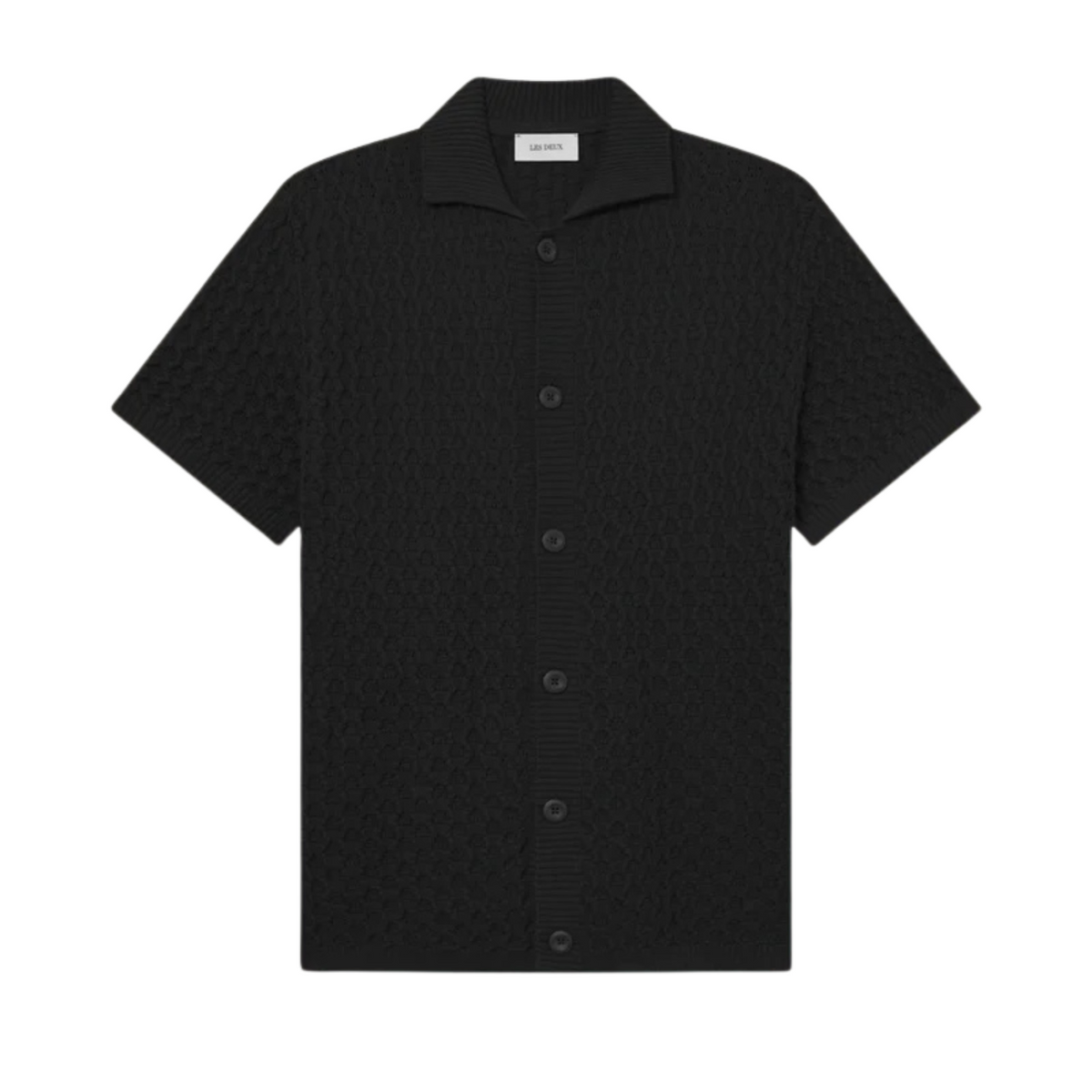 Les Deux Gespertus SS Knit Shirt Black