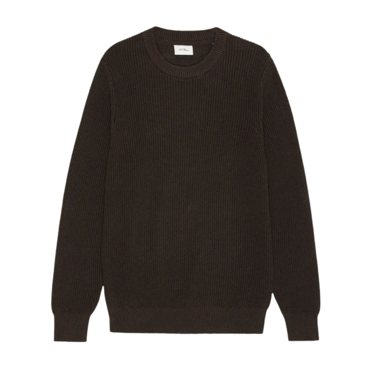 Les Deux Rib Crewneck Knit Mole Brown
