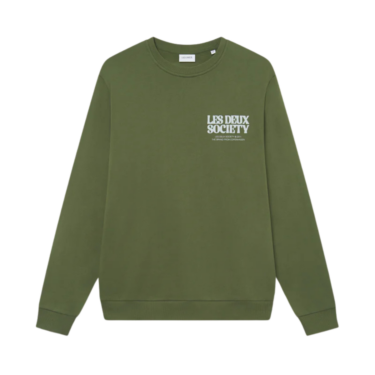 Les Deux Society Sweatshirt Chive Green/Smoke Green