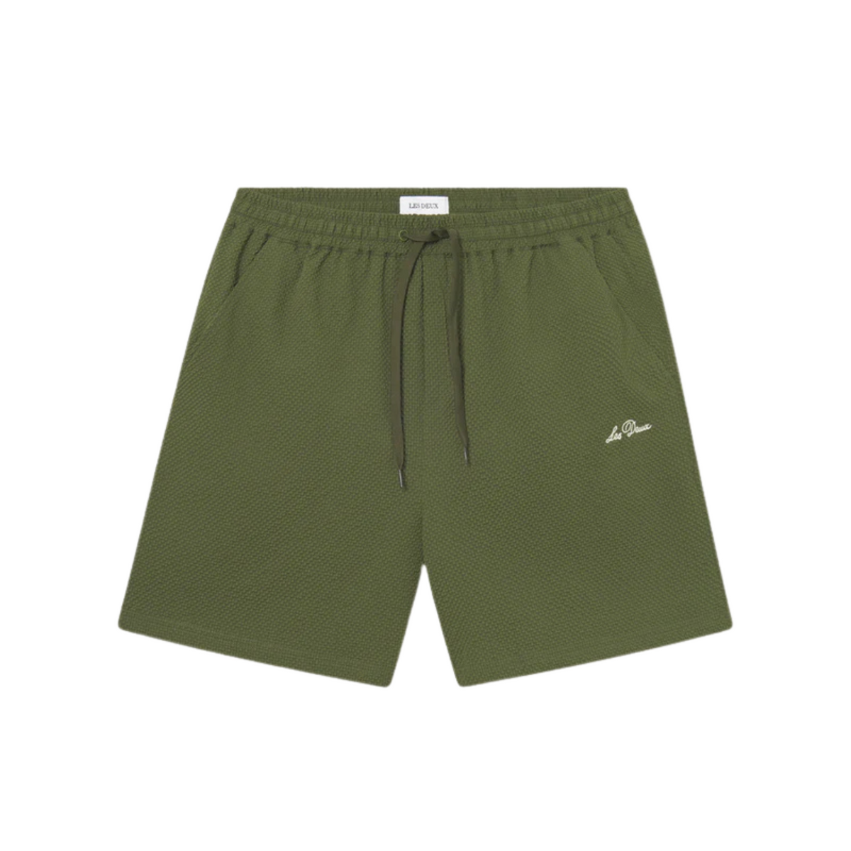 Les Deux Stan Seersucker Swim Shorts 2.0 Chive Green