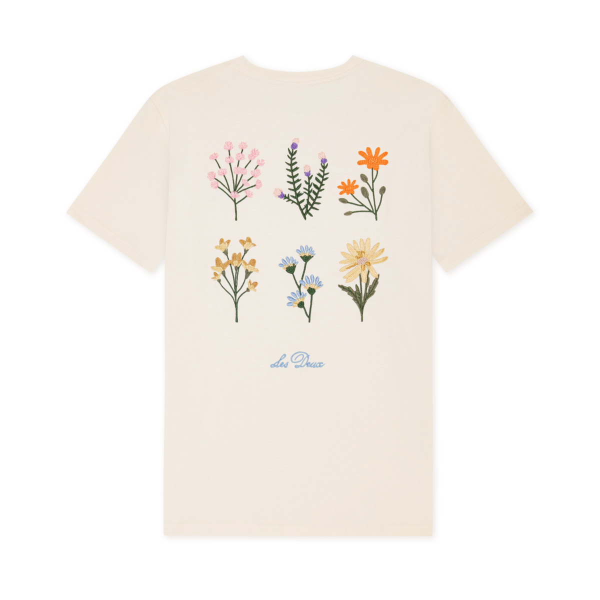 Les Deux Wild Flower T-Shirt Eggnog White