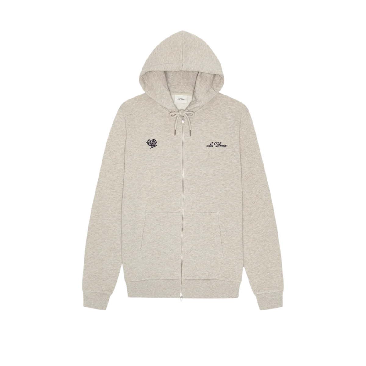 Les Deux Zipper Hoodie Light Sand Melange