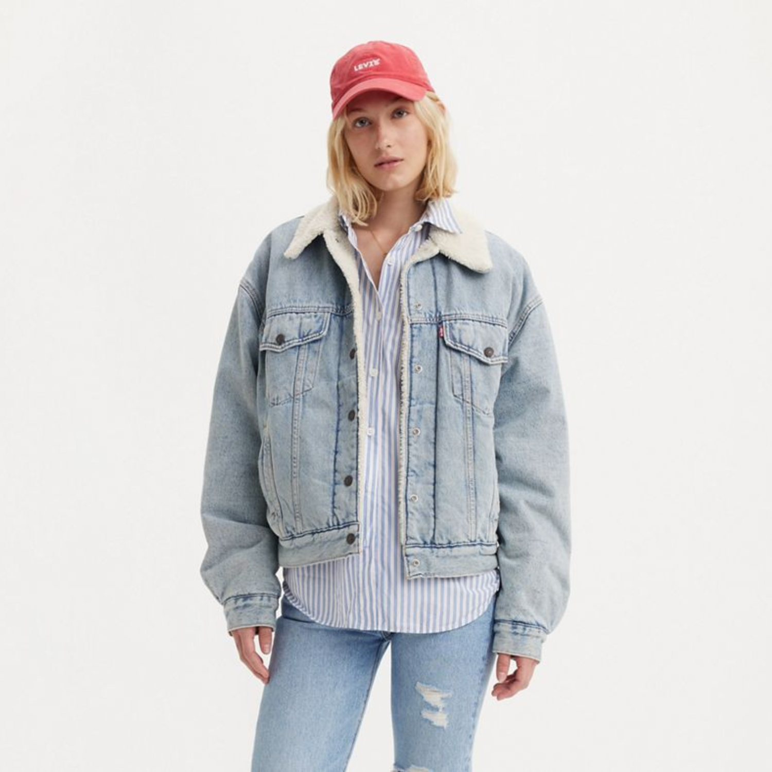 Levi's trucker jacket light blue online