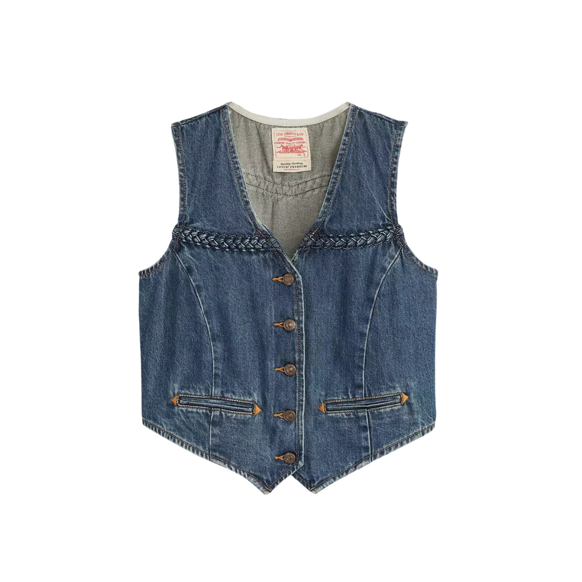 Levi&#39;s W Braided Vest Big Yikes