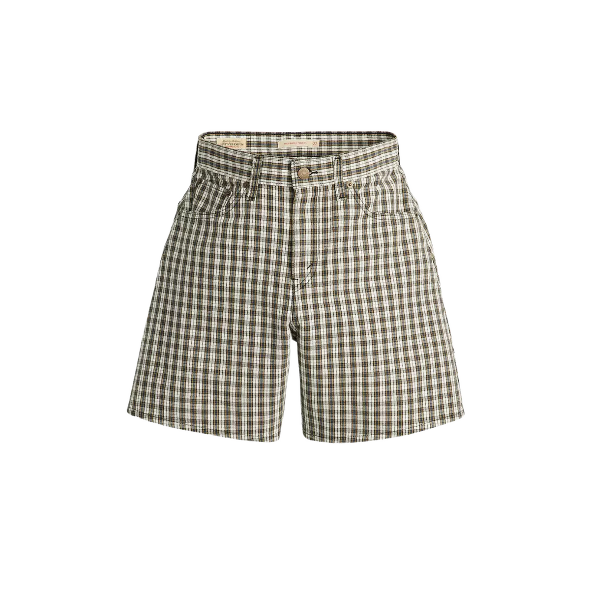 Levi's W High Baggy Short Milo Plaid