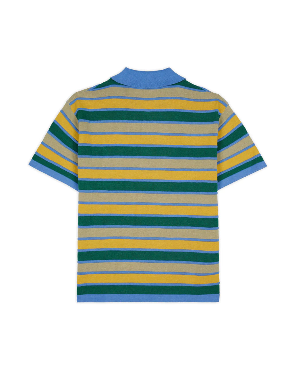 LIFTED STRIPE HALF SIP SHIRT - YELLO MULTI I BRAINDEAD