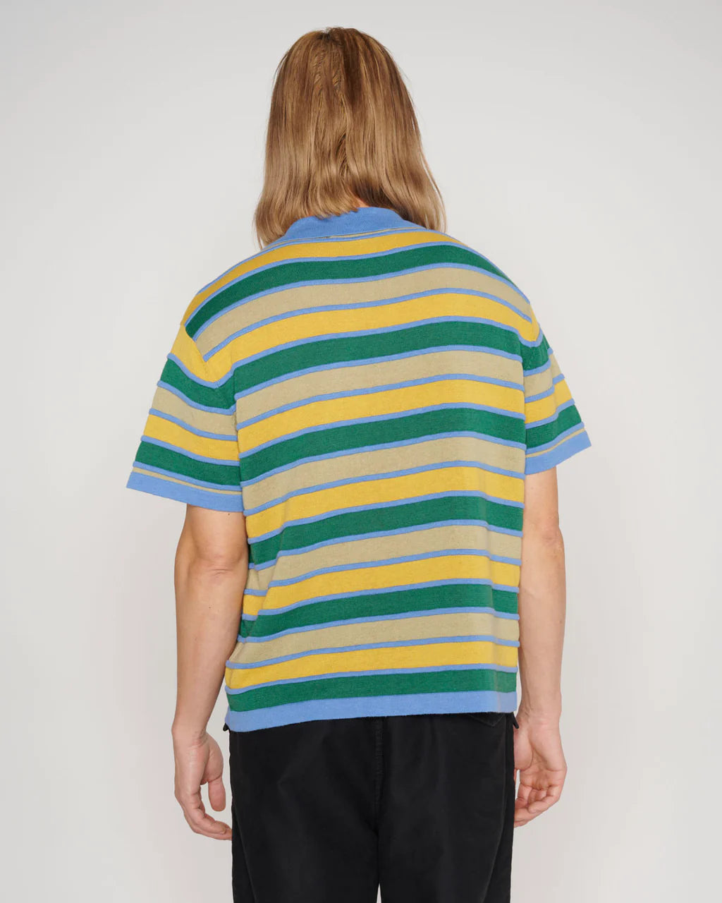 LIFTED STRIPE HALF SIP SHIRT - YELLO MULTI I BRAINDEAD - Momentum