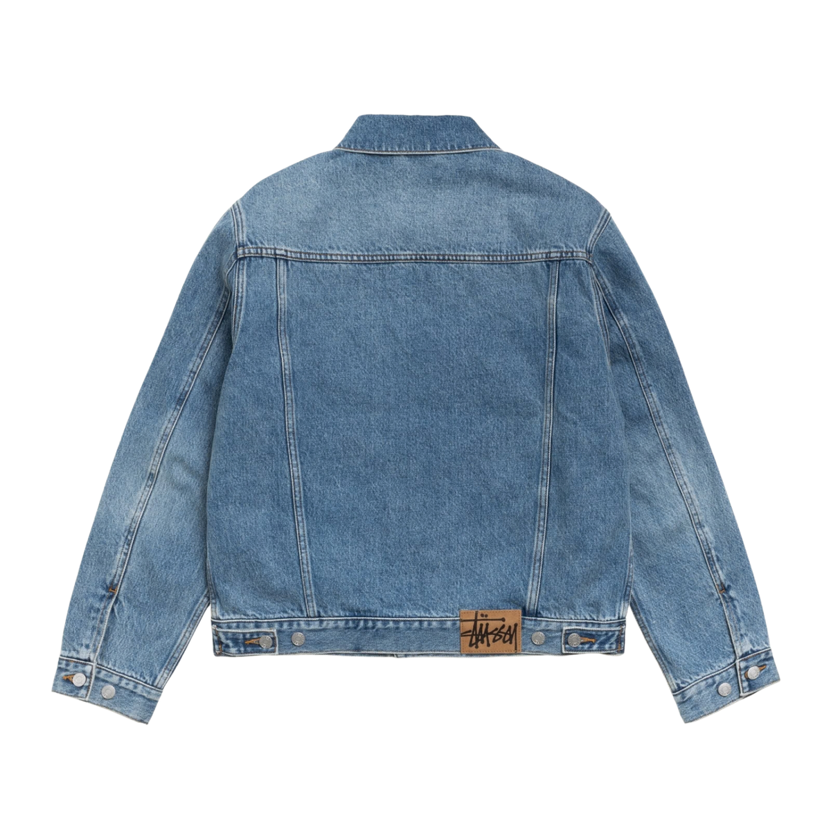 Stussy Lined Denim Trucker Indigo Stone Wash