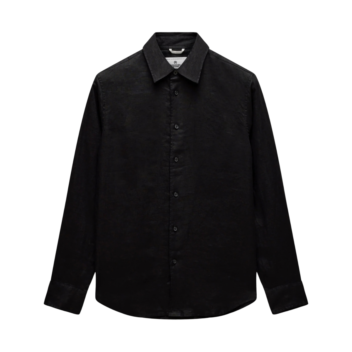 Linen Plaza Standard Shirt Black
