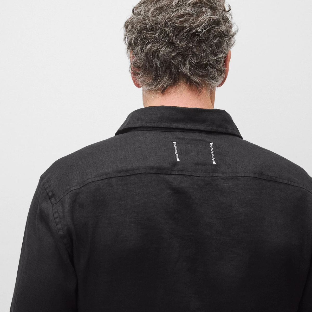 Linen Plaza Standard Shirt Black