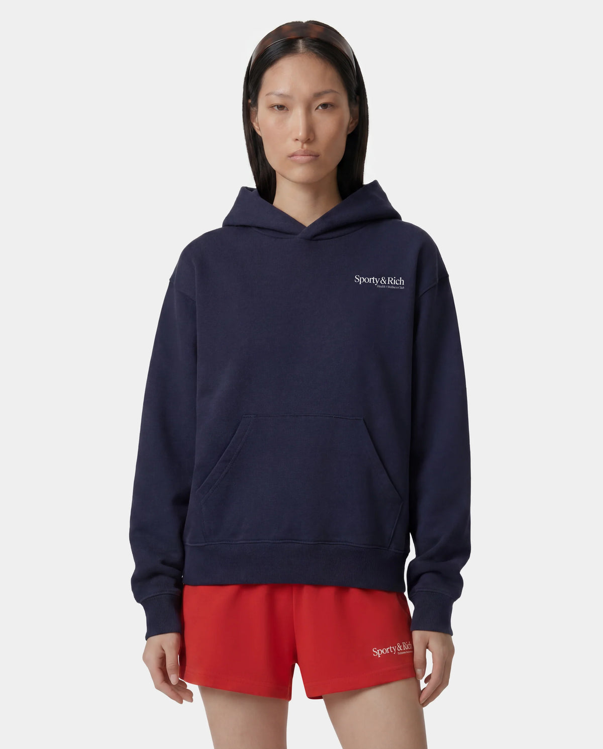 Sporty & Rich W Modern Hoodie Dark Navy
