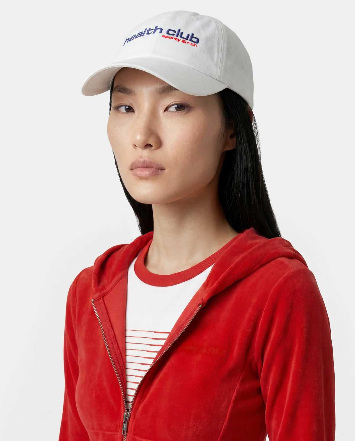Sporty & Rich Bold Health Hat White/Blue