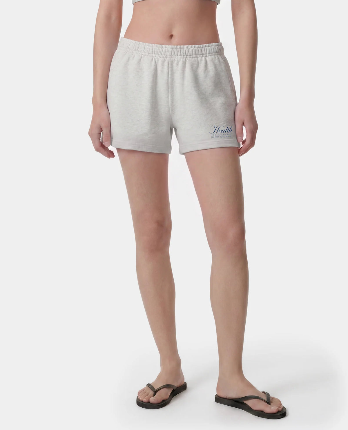 Sporty & Rich W NY Health Disco Short Heather Gray